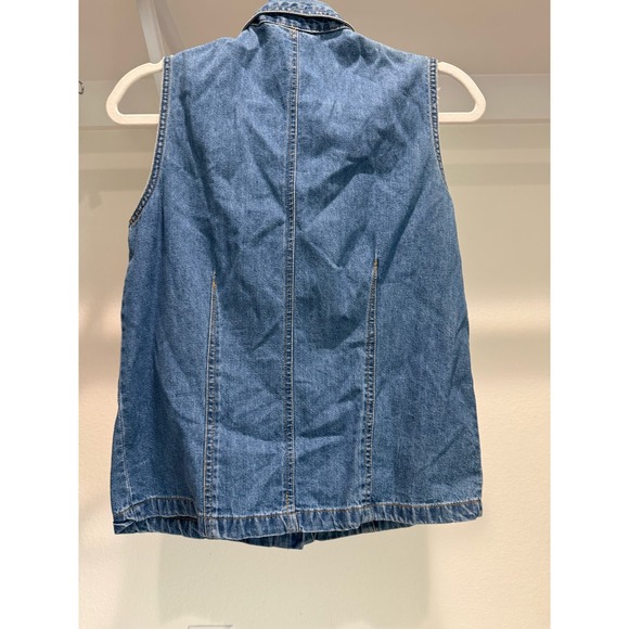 Vintage Old‎ Navy Denim Vest Size Small - Picture 2 of 3